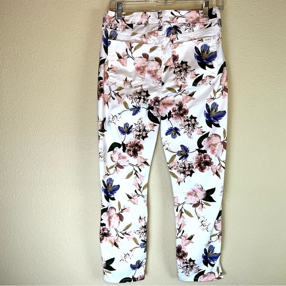 JEN7 by Seven For All Mankind Floral Cropped Skinny Jeans Sz 6 - Picture 8 of 12